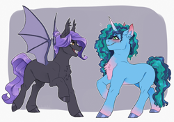 Size: 3890x2727 | Tagged: safe, artist:jeshh, misty brightdawn, oc, oc:misty, bat pony, pony, unicorn, g5, bat pony oc, high res