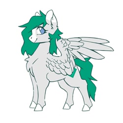 Size: 2000x2000 | Tagged: safe, artist:flaming-trash-can, oc, oc only, pegasus, pony, high res, simple background, solo, white background