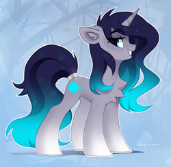 Size: 2654x2586 | Tagged: safe, artist:zlatavector, oc, oc only, oc:stardust splash, pony, unicorn, aeroverse, accessory, commission, high res, jewelry, looking back, ring, solo, tail, tail ring