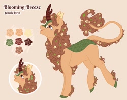 Size: 1280x1009 | Tagged: safe, artist:skior, oc, oc:blooming breeze, kirin, female, glasses, reference sheet, solo