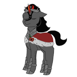Size: 1000x1000 | Tagged: safe, artist:lil_vampirecj, king sombra, pony, unicorn, the crystal empire 10th anniversary, g4, the crystal empire, eyes closed, flower, poppy, remembrance, remembrance day, simple background, solo, transparent background