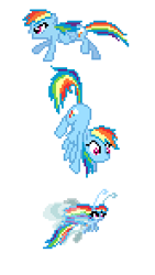 Size: 166x294 | Tagged: artist needed, source needed, safe, rainbow dash, breezie, pegasus, pony, g4, breeziefied, comic, pixel art, simple background, solo, species swap, wat, white background
