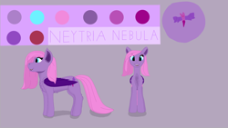 Size: 1920x1080 | Tagged: safe, artist:neytria165, oc, oc:neytria nebula, oc:neytria nightblood, bat pony, undead, vampire, vampony, bat pony oc, eeee, female, mare, reference sheet, solo