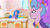 Size: 3072x1727 | Tagged: safe, screencap, izzy moonbow, queen haven, pegasus, pony, unicorn, g5, making a meal of it, my little pony: tell your tale, spoiler:g5, spoiler:my little pony: tell your tale, spoiler:tyts01e35, :o, duo, duo female, female, high res, mare, nervous sweat, open mouth, youtube link