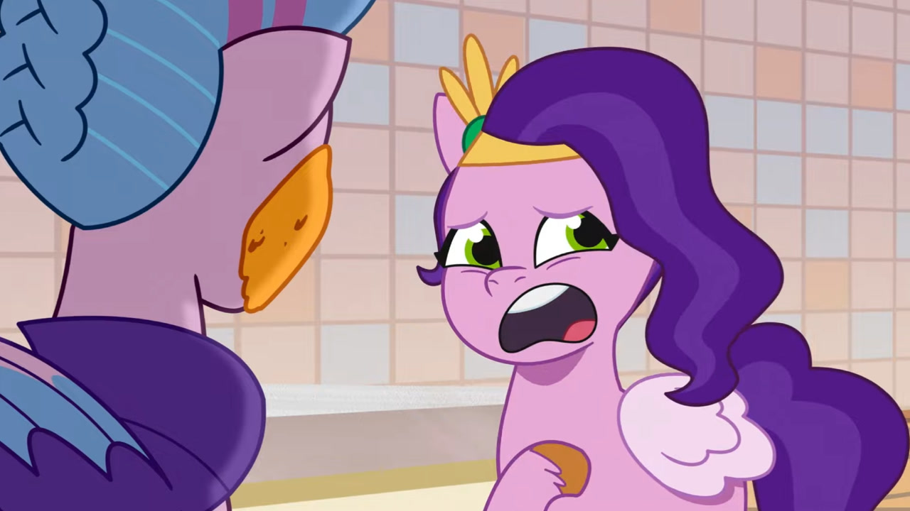 2985751 - safe, screencap, pipp petals, queen haven, pegasus, pony, g5, my  little pony: tell your tale, panic on harvest & hugs day, spoiler:g5,  spoiler:my little pony: tell your tale, spoiler:tyts01e35, duo,