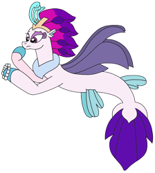 Size: 2143x2391 | Tagged: safe, artist:supahdonarudo, queen novo, seapony (g4), series:novoember, g4, my little pony: the movie, high res, holding, jewelry, necklace, simple background, transparent background