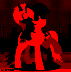 Size: 1184x1200 | Tagged: safe, artist:ob2908, oc, oc only, oc:glare moon, oc:ordery break, earth pony, pony, unicorn, duo, female, male