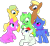 Size: 927x861 | Tagged: safe, artist:starlandkrewfanatic, oc, oc:lizzy the lizard, oc:naarky the aardvark, oc:pipsqueak the mouse, oc:sid the seagull, oc:sparkle the rabbit, oc:sparky the rabbit, alicorn, earth pony, pegasus, pony, unicorn, parkdean resorts, ponified, rating, simple background, starland krew, transparent background