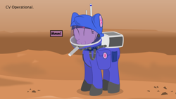 Size: 1280x720 | Tagged: safe, artist:eagle1division, twilight sparkle, pony, unicorn, g4, astronaut, bag, cute, drinking, eyes closed, female, mare, mars, saddle bag, solo, space, spacesuit, twiabetes, unicorn twilight