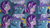 Size: 4400x2475 | Tagged: safe, edit, edited screencap, editor:quoterific, screencap, starlight glimmer, trixie, pony, unicorn, g4, to where and back again, cape, clothes, duo, duo female, encouragement, female, frown, hat, implied discord, lip bite, mare, nervous, open mouth, open smile, pointing, raised hoof, smiling, trixie's cape, trixie's hat