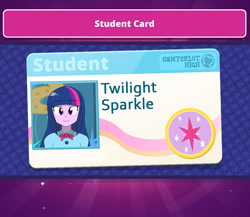 Size: 1124x976 | Tagged: safe, artist:altynp, part of a set, twilight sparkle, human, equestria girls, g4, female, id card, smiling