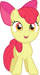 Size: 3000x5513 | Tagged: safe, artist:cloudy glow, apple bloom, earth pony, pony, bloom & gloom, g4, .ai available, female, file, filly, foal, open mouth, simple background, solo, transparent background, vector