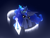 Size: 1800x1350 | Tagged: safe, artist:rejiser, princess luna, alicorn, pony, g4, female, glowing, glowing horn, horn, magic, magic circle, solo, sword, weapon