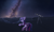 Size: 2500x1500 | Tagged: safe, artist:rejiser, twilight sparkle, alicorn, pony, g4, butt, female, folded wings, milky way galaxy, plot, solo, stargazing, telescope, twilight sparkle (alicorn), wings