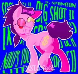 Size: 2048x1943 | Tagged: safe, artist:pastacrylic, pony, butt, deltarune, plot, ponified, solo, spamton