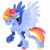 Size: 4000x4000 | Tagged: safe, artist:pastacrylic, rainbow dash, pegasus, pony, g4, alternate cutie mark, alternate design, female, mare, simple background, solo, white background