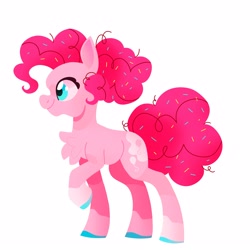 Size: 4000x4000 | Tagged: safe, artist:pastacrylic, pinkie pie, earth pony, pony, g4, alternate cutie mark, alternate design, female, mare, simple background, solo, white background