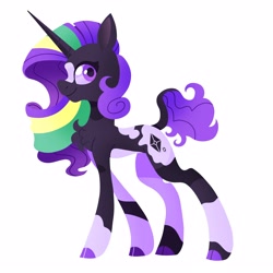 Size: 4000x4000 | Tagged: safe, artist:pastacrylic, rarity, pony, unicorn, g4, alternate cutie mark, alternate design, female, mare, simple background, solo, white background