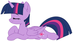 Size: 1961x1118 | Tagged: safe, artist:katnekobase, artist:twilyisbestpone, twilight sparkle, alicorn, pony, g4, base used, cute, eyes closed, female, lying down, mare, prone, relaxed, simple background, smiling, solo, transparent background, twiabetes, twilight sparkle (alicorn)