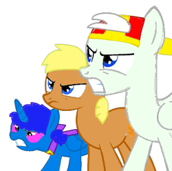 Size: 622x617 | Tagged: safe, artist:starlandkrewfanatic, oc, oc:naarky the aardvark, oc:sid the seagull, oc:sparky the rabbit, alicorn, pegasus, pony, unicorn, base used, parkdean resorts, ponified, simple background, starland krew, transparent background