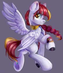 Size: 2600x3000 | Tagged: safe, artist:ske, pegasus, pony, braid, butt, high res, plot, solo, starry eyes, trade, wingding eyes