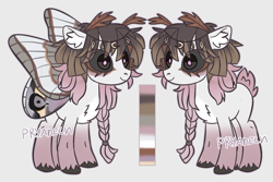 Size: 2100x1400 | Tagged: safe, artist:pryanech, oc, moth, mothpony, original species, pony, adoptable, base used, design, reference, solo