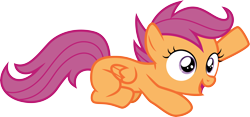 Size: 6398x3000 | Tagged: safe, artist:cloudy glow, scootaloo, pegasus, pony, flight to the finish, g4, .ai available, female, filly, foal, simple background, solo, transparent background, vector