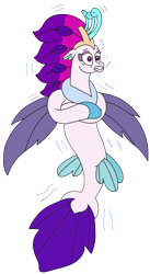 Size: 1774x3235 | Tagged: safe, artist:supahdonarudo, queen novo, seapony (g4), series:novoember, g4, my little pony: the movie, cold, crossed arms, freezing, shivering, simple background, transparent background