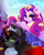 Size: 4000x5000 | Tagged: safe, artist:xsatanielx, king sombra, princess cadance, alicorn, pony, the crystal empire 10th anniversary, g4, cute, female, male