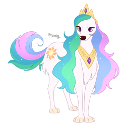 Size: 894x894 | Tagged: safe, artist:beinting, princess celestia, dog, g4, cute, cutelestia, dogified, doglestia, female, simple background, solo, species swap, sunmutt, transparent background