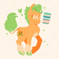Size: 2048x2048 | Tagged: safe, artist:pastacrylic, hitch trailblazer, earth pony, pony, g5, gay male pride flag, gay pride flag, grin, high res, leonine tail, male, pride, pride flag, smiling, solo, tail, trans male, transgender, transgender pride flag