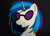 Size: 2100x1500 | Tagged: safe, artist:brehnya, dj pon-3, vinyl scratch, pony, unicorn, g4, bust, glasses, portrait, simple background, smiling, smirk, solo, teeth