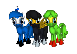 Size: 1432x1010 | Tagged: artist needed, safe, car pony, earth pony, pegasus, pony, ponylumen, g4, 3d, 3d pony creator, black hair, black mane, black shoes, black tail, blue eyes, blue hair, blue mane, blue tail, car, clothes, crown, female, full body, gray shoes, green hair, green mane, green tail, jewelry, kiddie ride, mare, play time, playtime pony, police, police car, police pony, ponified, r. g. mitchell, red shoes, regalia, shoes, simple background, tail, taxi, taxi pony, toytown, toytown playtime car, toytown police car, toytown taxi cab, transparent background, trio