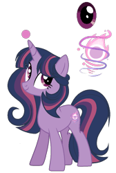 Size: 678x1010 | Tagged: safe, artist:existencecosmos188, oc, oc only, pony, unicorn, g4, base used, female, horn, mare, offspring, parent:king sombra, parent:twilight sparkle, parents:twibra, simple background, solo, transparent background, unicorn oc