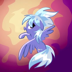 Size: 1200x1200 | Tagged: safe, artist:andromedasparkz, cloudchaser, pegasus, pony, g4, cute, female, flying, happy, mare, open mouth, open smile, smiling, solo