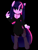 Size: 700x920 | Tagged: safe, artist:cutiesparke, twilight sparkle, unicorn, anthro, unguligrade anthro, g4, black background, chest fluff, choker, clothes, dress, female, hand, leggings, painting, ribbon, simple background, smiling, solo, stockings, thigh highs, unicorn twilight