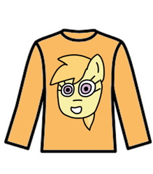 Size: 1766x2018 | Tagged: safe, artist:northstarponyg1, noi, earth pony, pony, g4, bust, clothes, cute, female, filly, foal, grin, head, implied applejack, noiabetes, orange (color), shirt, simple background, smiling, solo, sweater, white background