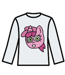 Size: 1766x2018 | Tagged: safe, artist:northstarponyg1, ruby pinch, pony, unicorn, g4, bust, clothes, cute, female, filly, foal, grin, head, implied rarity, pinchybetes, shirt, simple background, smiling, solo, sweater, white, white background