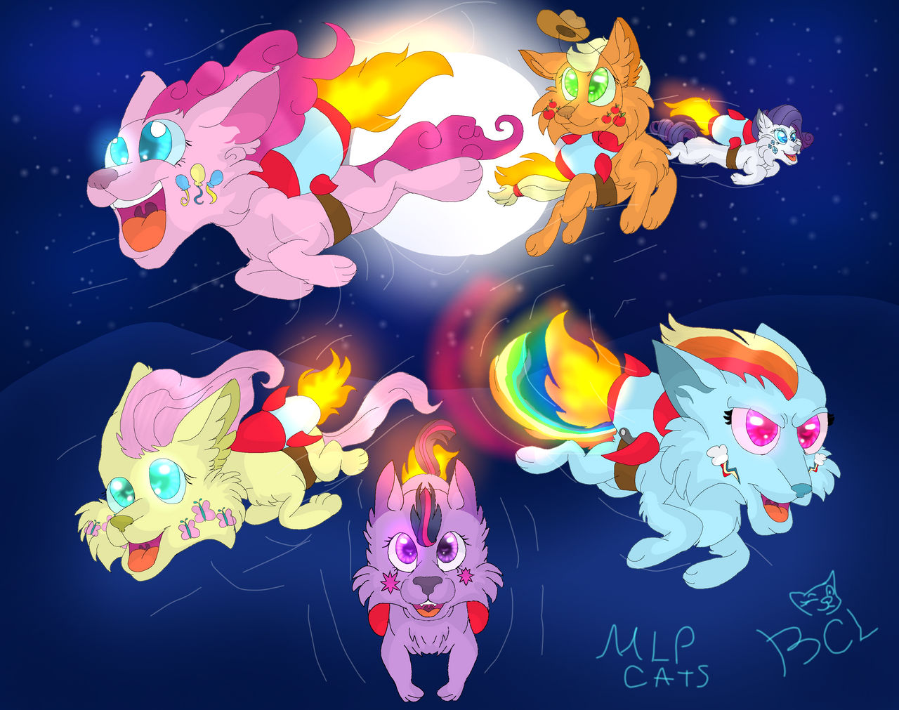 #2987574 - safe, artist:blackcatlightning, applejack, fluttershy ...