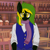 Size: 3650x3650 | Tagged: safe, artist:chubbehbunneh16, oc, oc:vermont black, anthro, bar, clothes, high res, male, scarf, solo, vest