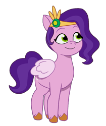 Size: 1293x1536 | Tagged: safe, artist:caseyben887, pipp petals, pegasus, pony, g5, my little pony: tell your tale, female, folded wings, jewelry, mare, regalia, simple background, solo, transparent background, vector, wings