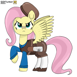 Size: 2160x2160 | Tagged: safe, artist:thread8, fluttershy, g4, angry, clothes, cosplay, costume, high res, roblox, simple background, solo, transparent background