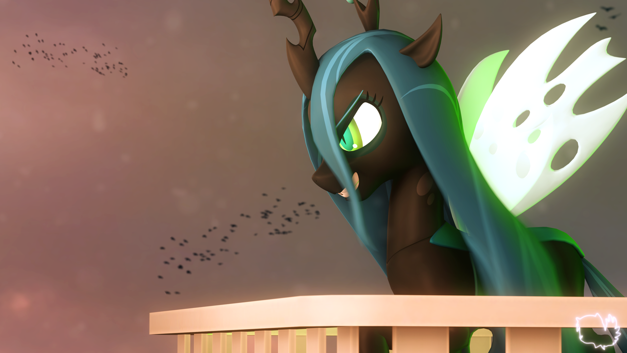 2987849 safe, artistmarshmallowpone, queen chrysalis, alicorn, changeling, changeling queen