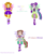 Size: 1136x1400 | Tagged: safe, artist:prettycelestia, adagio dazzle, aria blaze, oc, oc:calypso melody, equestria girls, g4, boots, disguise, disguised siren, double skirt, fusion, fusion:adagio dazzle, fusion:adaria, fusion:aria blaze, gem, high heel boots, multiple arms, ponied up, shoes, siren gem, sirenified, species swap
