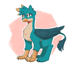 Size: 2343x2093 | Tagged: safe, artist:burritolope, artist:foxefuel, gallus, griffon, g4, high res, looking at you, male, simple background, solo, standing, white background