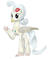 Size: 1816x2188 | Tagged: safe, artist:jack-varus, princess skystar, classical hippogriff, hippogriff, the crystal empire 10th anniversary, g4, my little pony: the movie, alternate hairstyle, crystallized, female, jewelry, simple background, solo, transparent background