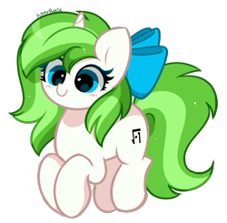 Size: 2356x2308 | Tagged: safe, artist:kittyrosie, oc, oc only, oc:minty root, pony, unicorn, bow, cute, female, hair bow, high res, mare, simple background, solo, transparent background