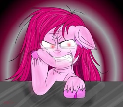 Size: 1169x1019 | Tagged: safe, artist:ponywarlord777, pinkie pie, earth pony, pony, g4, angry, evil, pinkamena diane pie