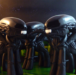 Size: 1024x1000 | Tagged: safe, artist:krowzivitch, artist:xenon, alien, xenomorph, alien (franchise), figurine, irl, photo, xenomorph pony