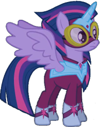 Size: 293x372 | Tagged: safe, edit, edited screencap, editor:pascalmulokozi2, screencap, twilight sparkle, alicorn, pony, g4, power ponies (episode), background removed, female, mare, masked matter-horn costume, not a vector, power ponies, simple background, solo, transparent background, twilight sparkle (alicorn)